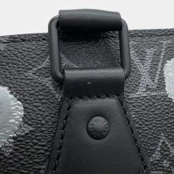 Pre Owned Louis Vuitton Lv × Yk Sac Plat Noir Monogram Eclipse Painted Dot