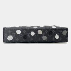 Pre Owned Louis Vuitton Lv × Yk Sac Plat Noir Monogram Eclipse Painted Dot