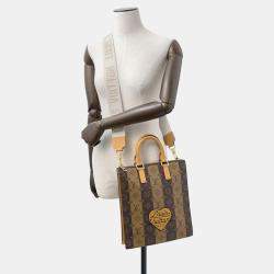 مملوكة مسبقًا Louis Vuitton Sac Plat Messenger Brown Monogram Stripe