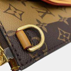 مملوكة مسبقًا Louis Vuitton Sac Plat Messenger Brown Monogram Stripe