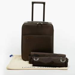 Pre Owned Louis Vuitton Brown Taiga Leather Pegase 45 Business Luggage