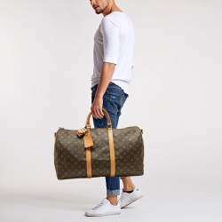 Pre Owned Louis Vuitton Monogram Canvas Keepall Bandouliere 50 Bag