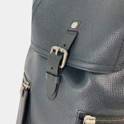 Pre Owned Louis Vuitton Utah Canyon Blue Marine Navy Leather Backpack