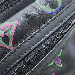 Pre Owned Louis Vuitton Comet Messenger Noir Calf Leather Monogram Pattern Size PM