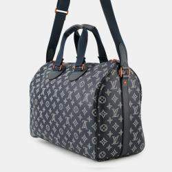 Pre Owned Louis Vuitton Speedy Bandouliere Navy Monogram Ink Size 40