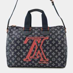 Pre Owned Louis Vuitton Speedy Bandouliere Navy Monogram Ink Size 40