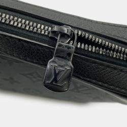 Pre Owned Louis Vuitton Trio Messenger Noir Monogram Shadow