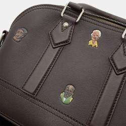 Pre Owned Louis Vuitton Alma Henry Taylor Brown Calf Leather Size 25