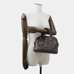 Pre Owned Louis Vuitton Alma Henry Taylor Brown Calf Leather Size 25