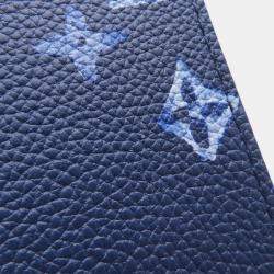 Pre Owned Louis Vuitton Sac Plat Messenger Navy Monogram Watercolor