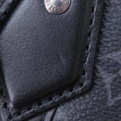 Pre Owned Louis Vuitton Black Monogram Eclipse Sac Plat 24H Tote