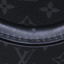 Pre Owned Louis Vuitton Black Monogram Eclipse Sac Plat 24H Tote