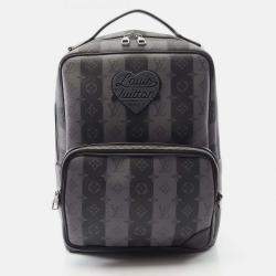 مملوكة مسبقًا Louis Vuitton Nigo Modular Backpack Coated Canvas And Leather Black Gray