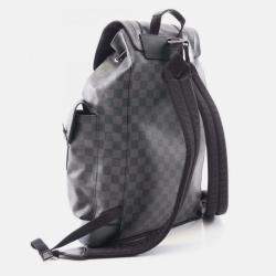 Pre Owned Louis Vuitton Christopher Pm Backpack Coated Canvas And Leather With Damier Graphite Pattern Black