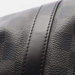 Pre Owned Louis Vuitton Christopher Pm Backpack Coated Canvas And Leather With Damier Graphite Pattern Black