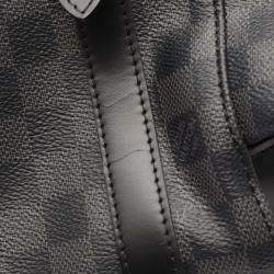 Pre Owned Louis Vuitton Christopher Pm Backpack Coated Canvas And Leather With Damier Graphite Pattern Black