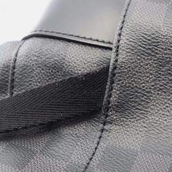 Pre Owned Louis Vuitton Christopher Pm Backpack Coated Canvas And Leather With Damier Graphite Pattern Black