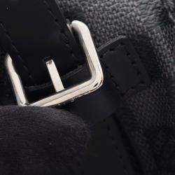 Pre Owned Louis Vuitton Christopher Pm Backpack Coated Canvas And Leather With Damier Graphite Pattern Black