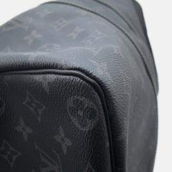 Pre Owned Louis Vuitton Keepall Bandouliere Noir Monogram Eclipse Size 45
