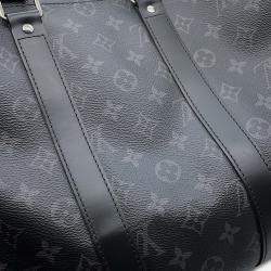 Pre Owned Louis Vuitton Keepall Bandouliere Noir Monogram Eclipse Size 45