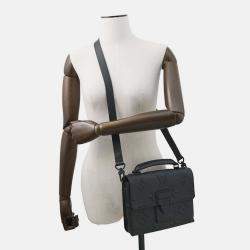 Pre Owned Louis Vuitton Ambassador Noir Monogram Seal Size Pm