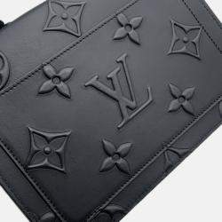 Pre Owned Louis Vuitton Ambassador Noir Monogram Seal Size Pm