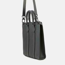Pre Owned Louis Vuitton Sac Plat Noir Monogram Taurillon