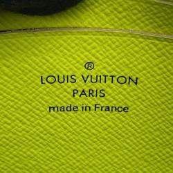 Pre Owned Louis Vuitton Christopher Wearable Wallet Noir/Brown/Neon Yellow Monogram Macassar Canvas
