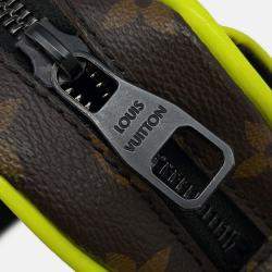 Pre Owned Louis Vuitton Christopher Wearable Wallet Noir/Brown/Neon Yellow Monogram Macassar Canvas