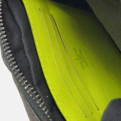 Pre Owned Louis Vuitton Christopher Wearable Wallet Noir/Brown/Neon Yellow Monogram Macassar Canvas