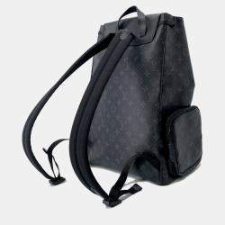 Pre Owned Louis Vuitton Backpack Monogram Eclipse Trio Black