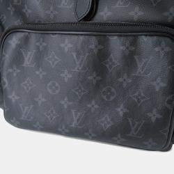 Pre Owned Louis Vuitton Backpack Monogram Eclipse Trio Black