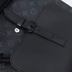 Pre Owned Louis Vuitton Backpack Monogram Eclipse Trio Black