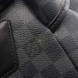 Pre Owned Louis Vuitton Backpack Coated Canvas And Leather With Damier Graphite Pattern Black
