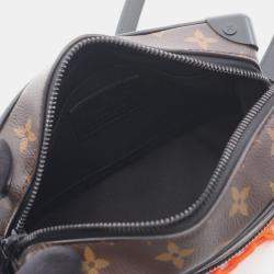 Pre Owned Louis Vuitton Mini Soft Brown Coated Canvas Leather Monogram Solar Trunk Shoulder Bag