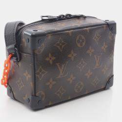 Pre Owned Louis Vuitton Mini Soft Brown Coated Canvas Leather Monogram Solar Trunk Shoulder Bag