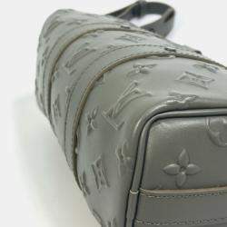 Pre Owned Louis Vuitton M57961 Khaki Monogram Leather Seal Keepall XS 2 Way Handbag 