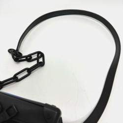 Pre Owned Louis Vuitton M30351 Taiga Mini Soft Trunk Shoulder Bag In Leather Black