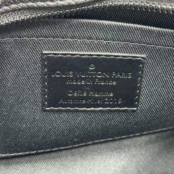 Pre Owned Louis Vuitton M30351 Taiga Mini Soft Trunk Shoulder Bag In Leather Black
