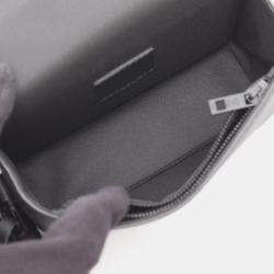 Pre Owned Louis Vuitton Fastline Wearable Wallet Shoulder Bag In Leather With Aerogram Pattern Black