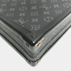 Pre Owned Louis Vuitton Monogram Eclipse Soft Trunk Briefcase/Handbag/2-Way Shoulder Bag/Business Bag In Canvas Black