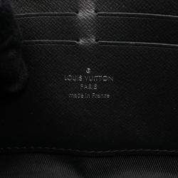 Pre Owned Louis Vuitton Soft Trunk Wallet Shoulder Bag In Coated Canvas And Leather Monogram Eclipse Black