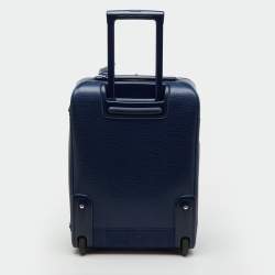 Pre Owned Louis Vuitton Indigo Epi Leather Pegase 55 Trolley Luggage