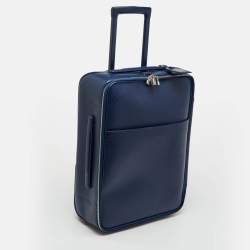 Pre Owned Louis Vuitton Indigo Epi Leather Pegase 55 Trolley Luggage