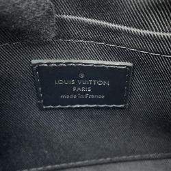 Pre Owned Louis Vuitton Mini Soft Trunk Noir Damier Graphite Stamp
