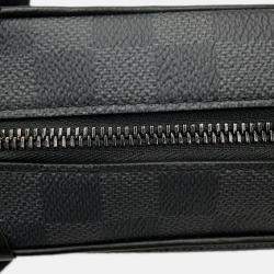 Pre Owned Louis Vuitton Mini Soft Trunk Noir Damier Graphite Stamp