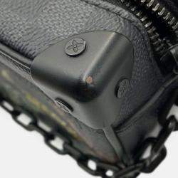 Pre Owned Louis Vuitton Mini Soft Trunk Noir Damier Graphite Stamp