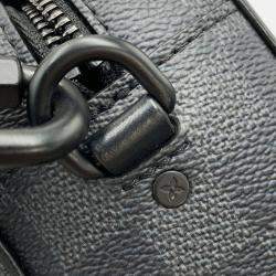 Pre Owned Louis Vuitton Mini Soft Trunk Noir Damier Graphite Stamp
