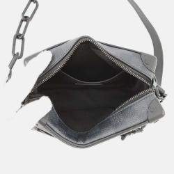 Pre Owned Louis Vuitton Mini Soft Trunk Noir Damier Graphite Stamp