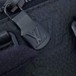 Pre Owned Louis Vuitton Sac Plat Black Monogram Taurillon Tote
